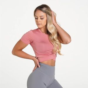 NVGTN Dusty Rose Cross Body Tee Small